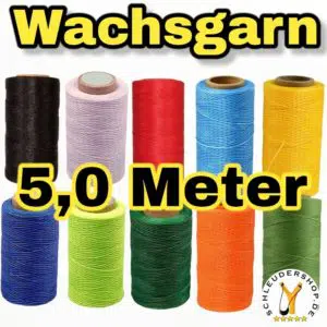 5 Meter Wachsgarn Forellenschnur Ledergarn Pouchanbindung Steinschleuder Sportschleuder Zwille Fletsche Konstriktorknoten Würgeknoten