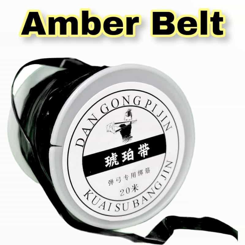 Amber Belt Black 20m Rolle Pouchanbindung Gabelanbindung Steinschleuder
