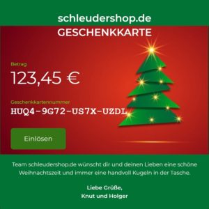 Geschenkkarte Weihnachten 2021 Beispielbild