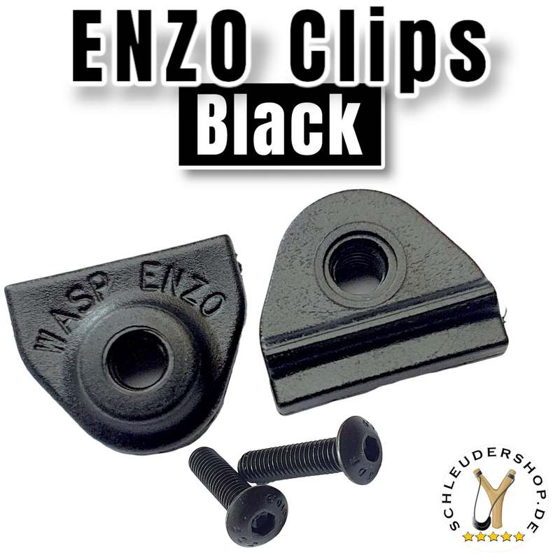 WASP ENZO Clips Black schwarz einfache Bandbefestigung an ENZO und New Stinger Slingshots