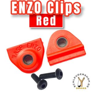 WASP ENZO Clips Red rot einfache Bandbefestigung an ENZO und New Stinger Steinschleuder Zwackel Slingshotsf