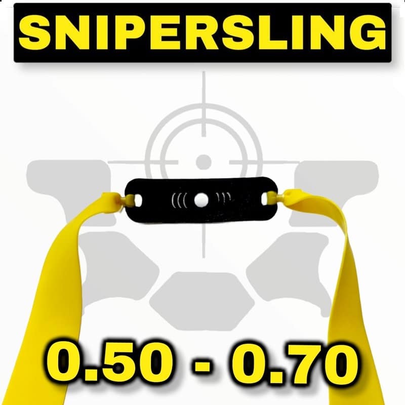 Snipersling yellow Schleuder Ersatzgummi fertiges Bandset