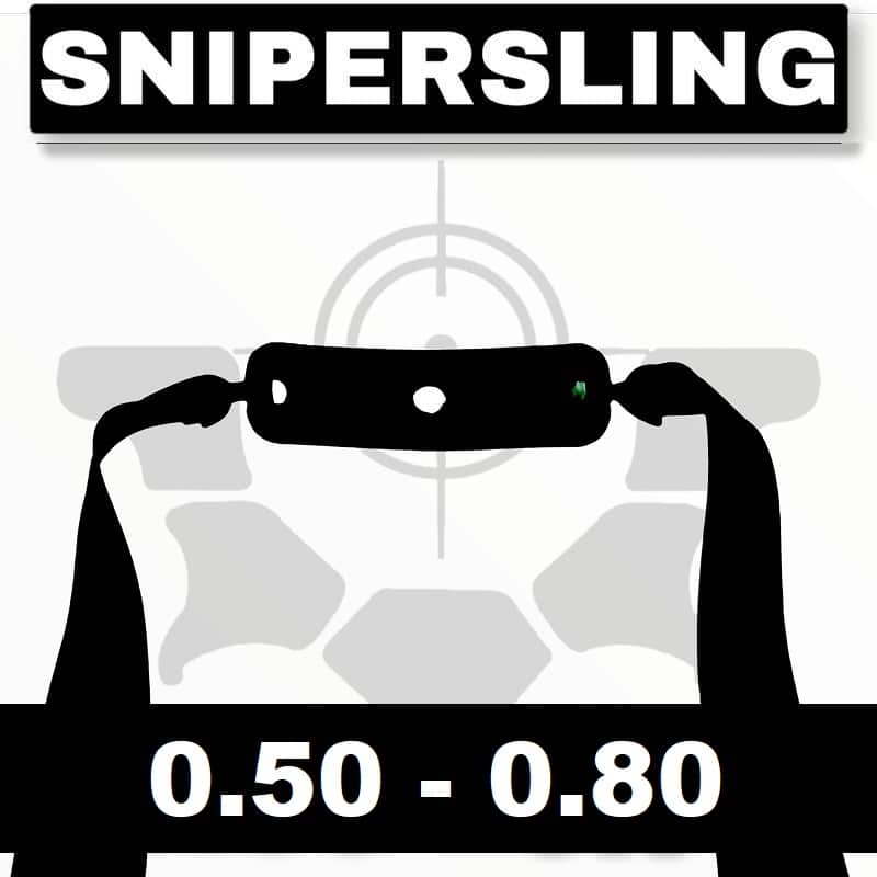 Snipersling black Steinschleuder Ersatzgummi fertiges Bandset 0.50 - 0.80