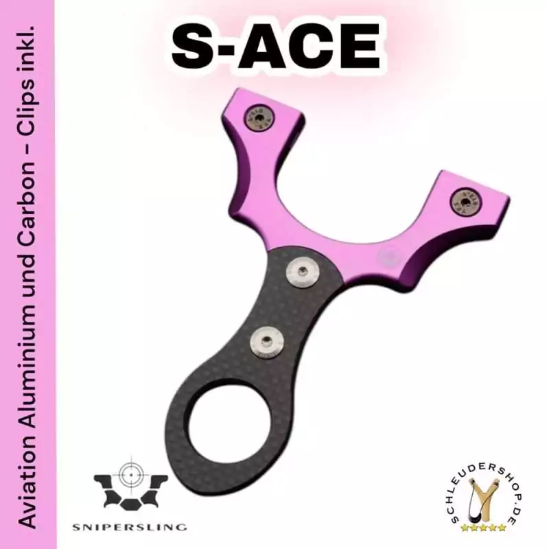 S-ACE Aviation Purple Snipersling Slingshot Steinscleuder