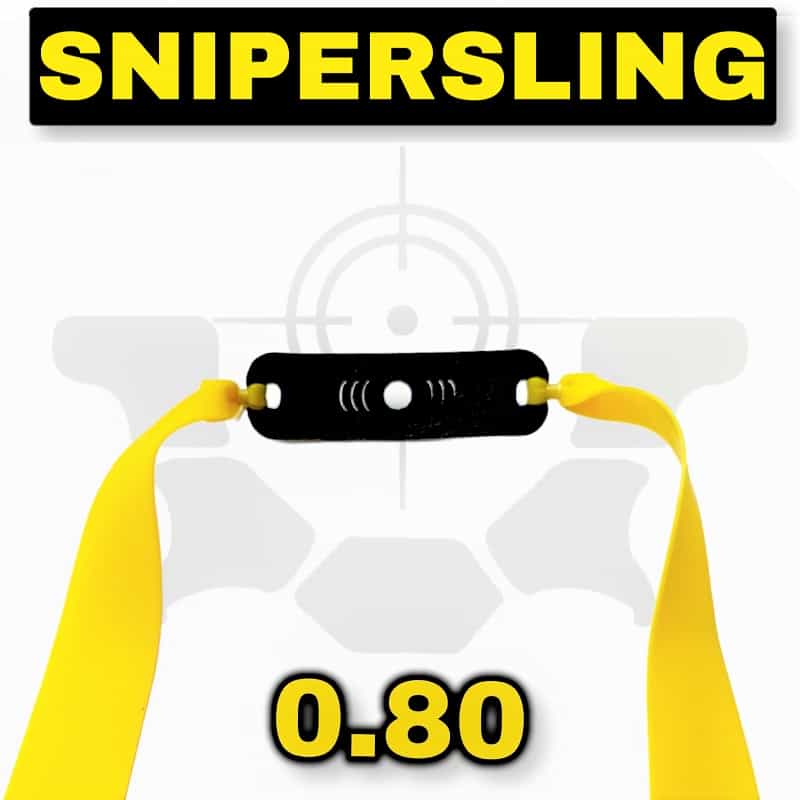 Snipersing yellow 0.80 Steinschleuder Bandset mit Pouch