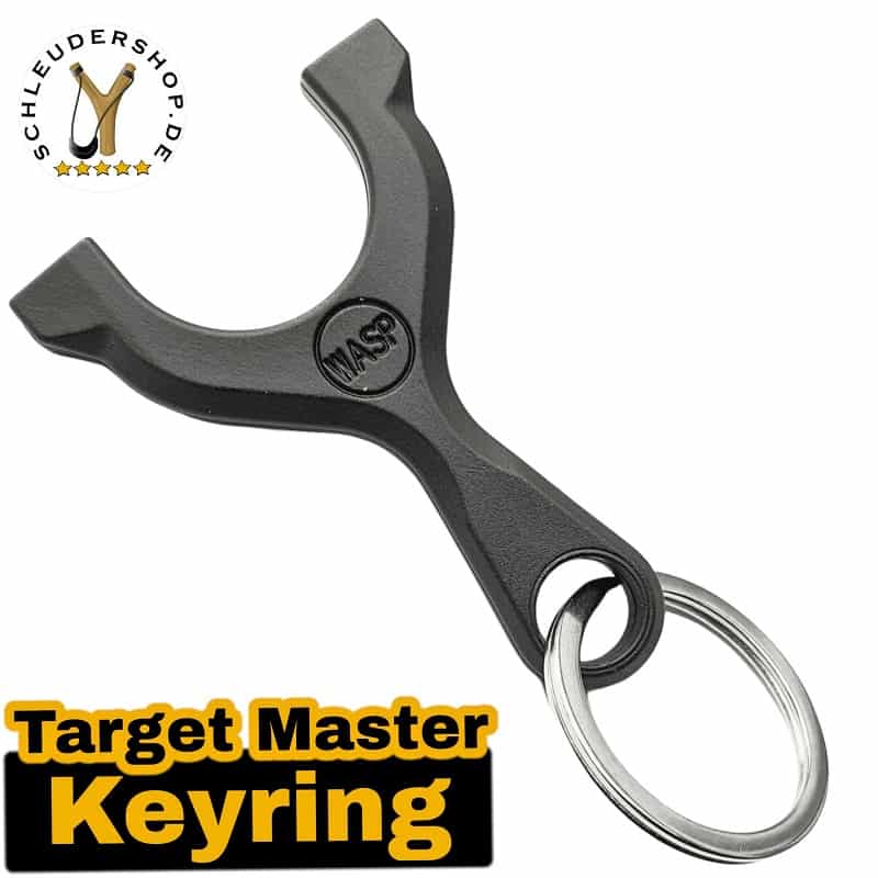 WASP Target Master Keyring black schwarz Schlüsselanhänger Sportschleuder