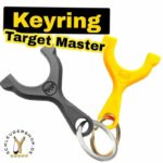 WASP Target Master Slingshot Keyring black yellow schwarz gelb Schlüsselanhänger Fletsche