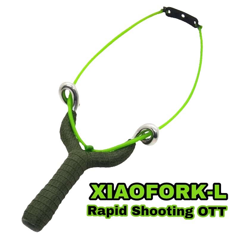 XIAOFORK-L GZK Rapid Shooting Steinschleuder Sportschleuder Zwille Tubes Rundgummi