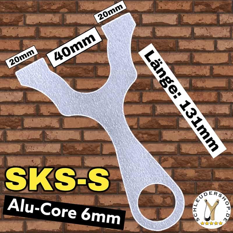 SKS-S Alu Core 6mm Abmessungen DIY Steinschleuder Zwille Sportschleuder Slingshot