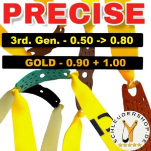 PRECISE 3rd Generation und Gold Bandsets Sportschleuder Zwille Steinschleuder