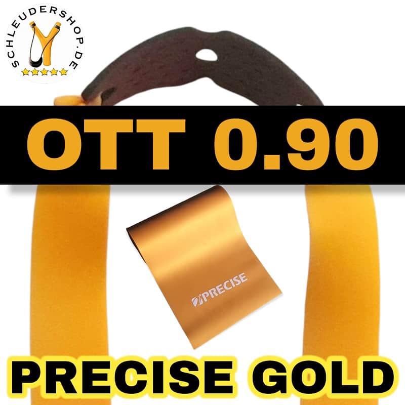 PRECISE Gold 0.90 OTT Bandsets Steinschleuder Zwille Sportschleuder