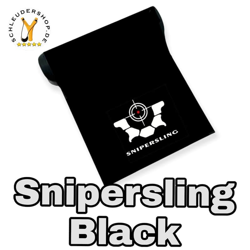 Snipersling Black Teststück und 2 Meter Rolle Slingshot Rubber Flat Band Steinschleuder Latex