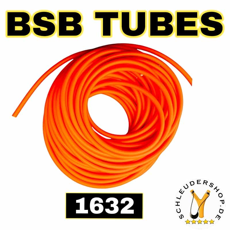 BSB Tubes 1632 orange Rundgummi Steinschleuder Zwille Sportschleuder Latex Gummi
