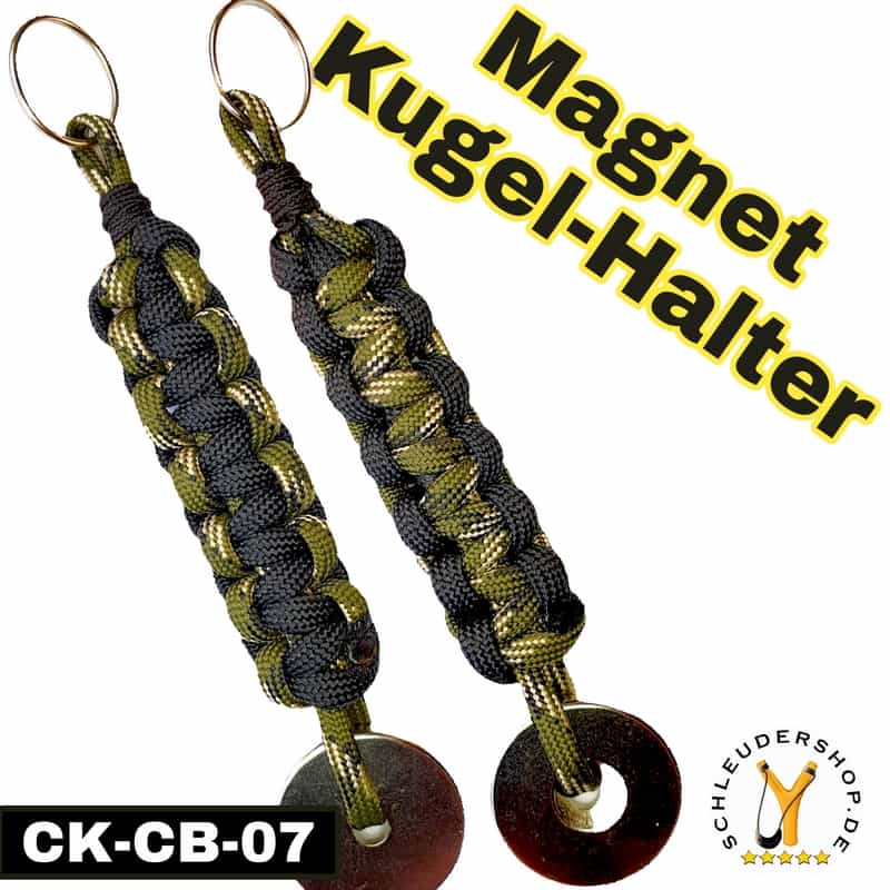 Magnet Kugelhalter CK-CB-07 Neodymmagnet extra stark Paracord Steinschleuder Sportschleuder Zwille