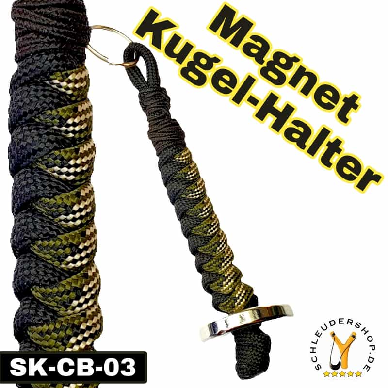 Magnet Kugelhalter SK-CB-03 Neodymmagnet extra stark Paracord Steinschleuder Sportschleuder Zwille