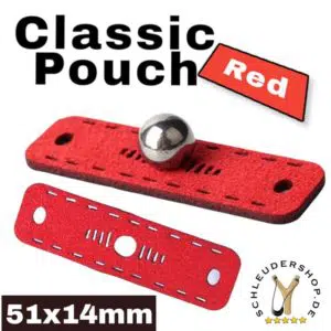Classic Pouch Red Steinschleuder Zwille Sportschleuder Zubehör