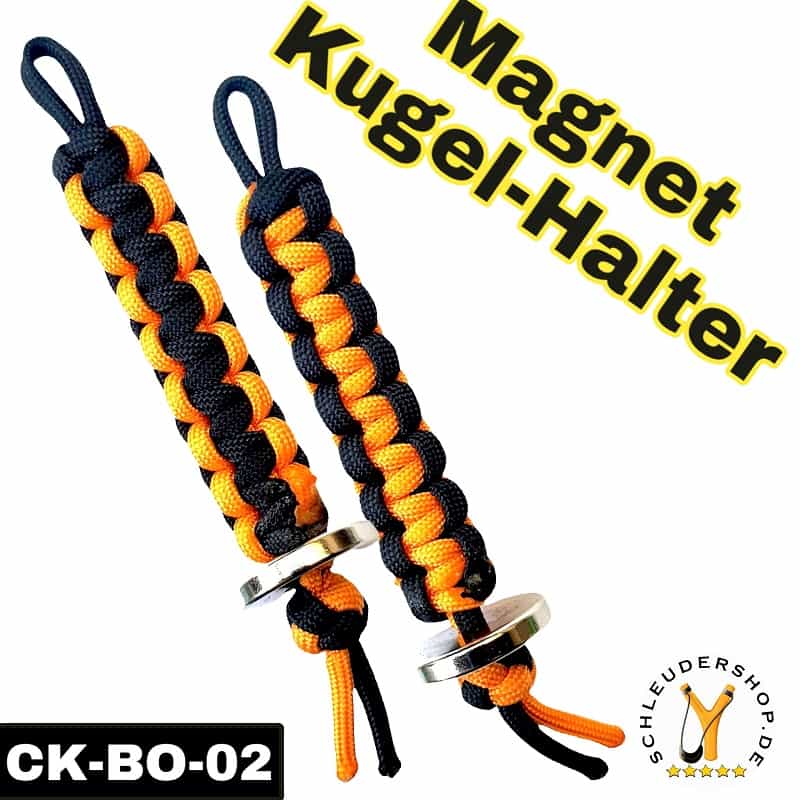 Magnet Kugelhalter CK-BO-02 Neodymmagnet extra stark Paracord Steinschleuder Sportschleuder Zwille