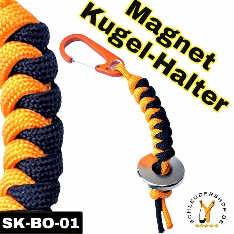 Magnet Kugelhalter SK-BO-01 Neodymmagnet extra stark Paracord Steinschleuder Sportschleuder Zwille
