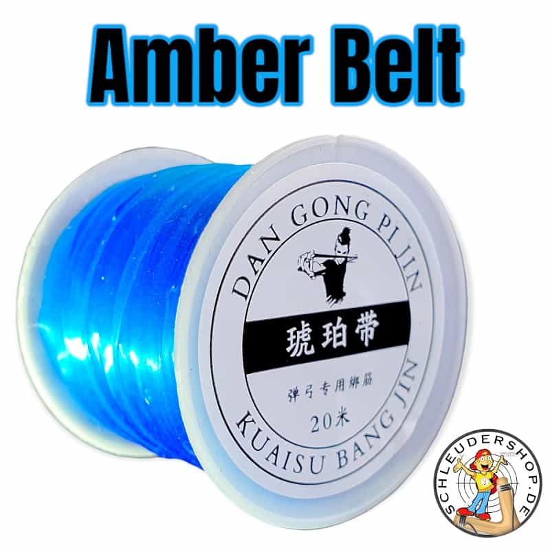 Amber Belt Blue 20m Rolle blau Pouchanbindung Gabelanbindung Steinschleuder Sportschleuder Zwille Zubehör