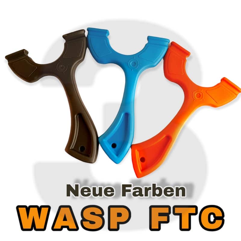 WASP FTC Slingshot graphite blue orange Field Target Champion Rückseite
