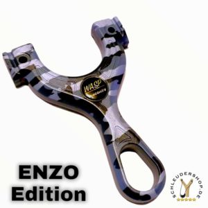 ENZO Camo Night Printed Steinschleuder Zwille Slingshot Fletsche mit Clips