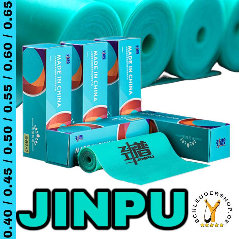 JINPU Latex 0.40 bis 0.65mm 2m Rolle und 50cm Teststück Steinschleuder Gummi Sportschleuder Flachband Zwille Ersatzgummi selber machen
