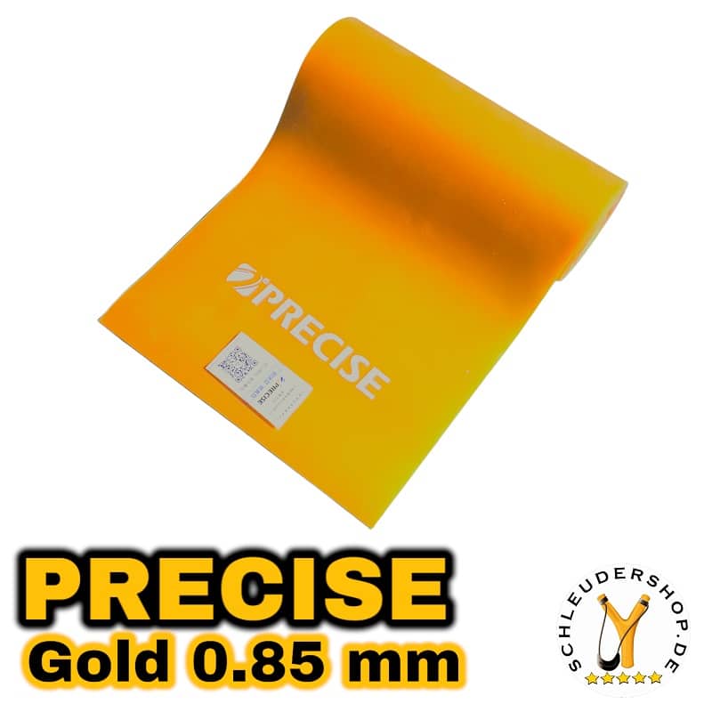 PRECISE Golden Slingshot Latex 0.85mm gold extra-stark Steinschleuder Sportschleuder Zwille