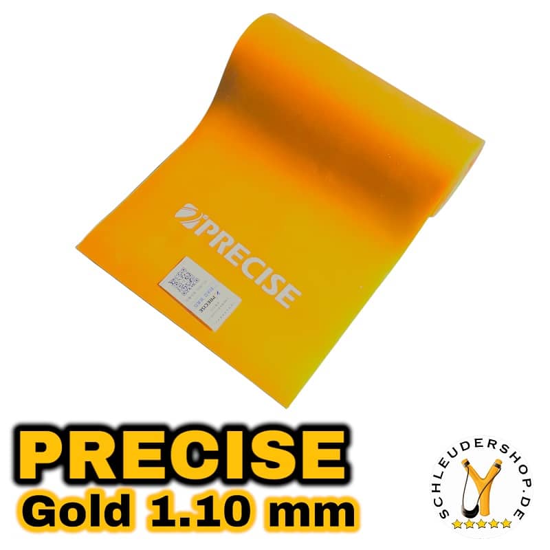 PRECISE Golden Slingshot Latex 1.10mm gold extra-stark Steinschleuder Sportschleuder Zwille