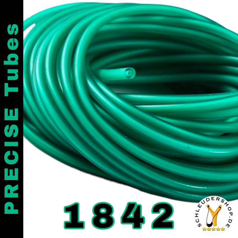 PRECISE Tubes 1842 dark-green dunkel-grün Rundgummi Steinschleuder Sportschleuder Rapid Shooting Zwille