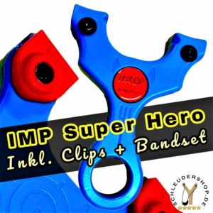 WASP IMP OTT Frame Super Hero inkl Clips Bandset Steinschleuder Sportschleuder Zwille Clips new product