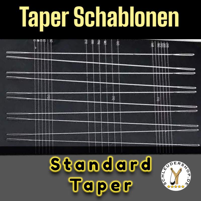 Taper Schablonen Standard Taper Steinschleuder Bandsets selber machen Sportschleuder Zuschnitt Schablonen