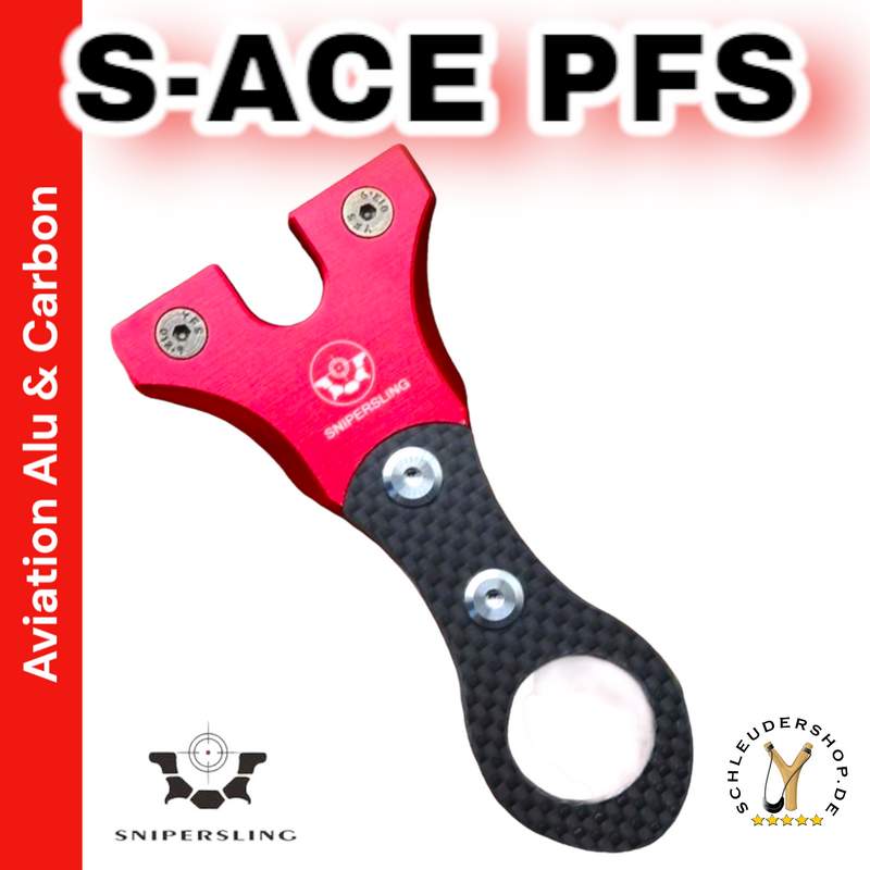 S-ACE PFS Snipersling Steinschleuder Zwille Alu Carbon Clips (12)