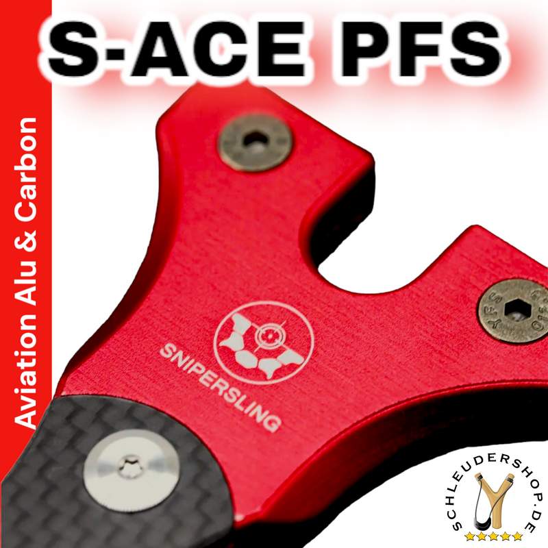 S-ACE PFS Snipersling Steinschleuder Zwille Alu Carbon Clips (13)