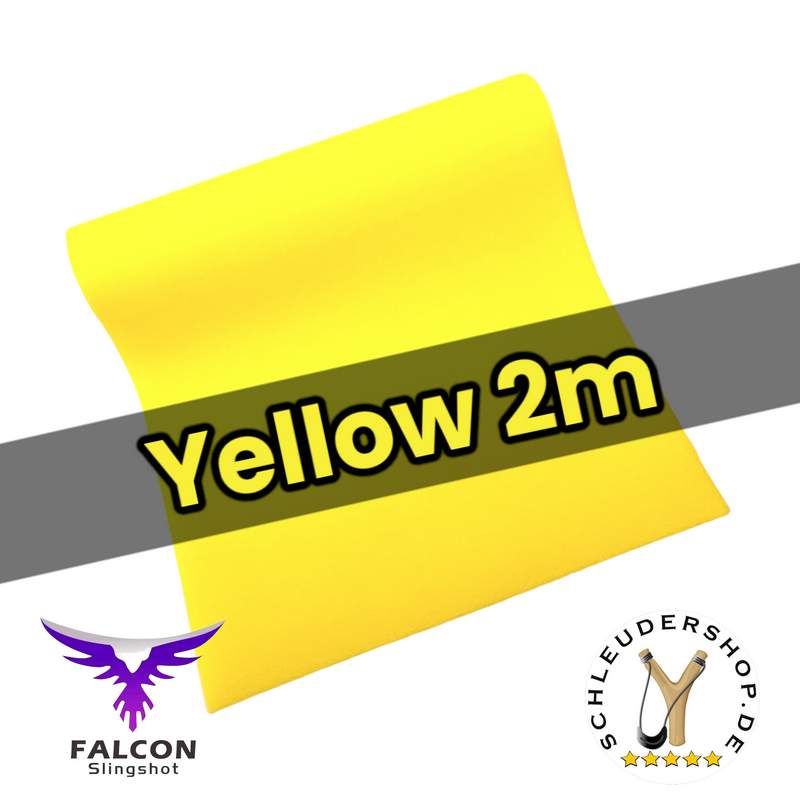 Falcon Slingshot Latex yellow 2m Rolle Steinschleuder Gummi selber schneiden Ersatzgummi für Zwille Sportschleuder kaufen