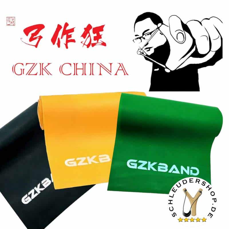 GZK China Latex Band Rubber orange green black Steinschleudr Gummi Sportschleuder Ersatzgummi selber machen
