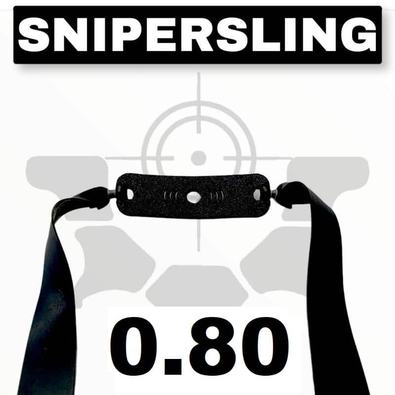 Snipersling black 0.80 Schleuder Ersatzgummi