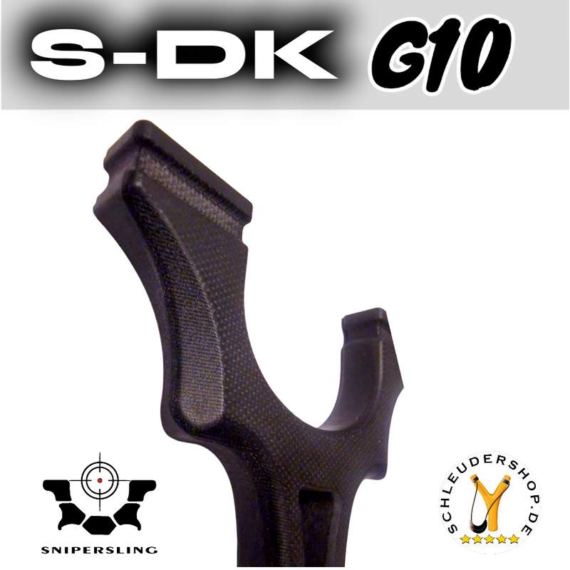 S-DK G10 Black OTT Snipersling Steinschleuder Slingshot Sportschleuder Zwille schwarz und günstig