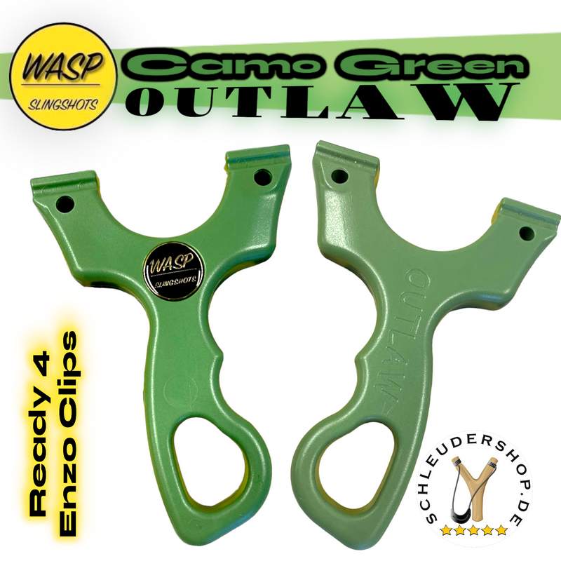 WASP Outlaw Camo Green Slingshot OTT New Steinschleuder Zwille Fletsche Sportschleuder kaufen