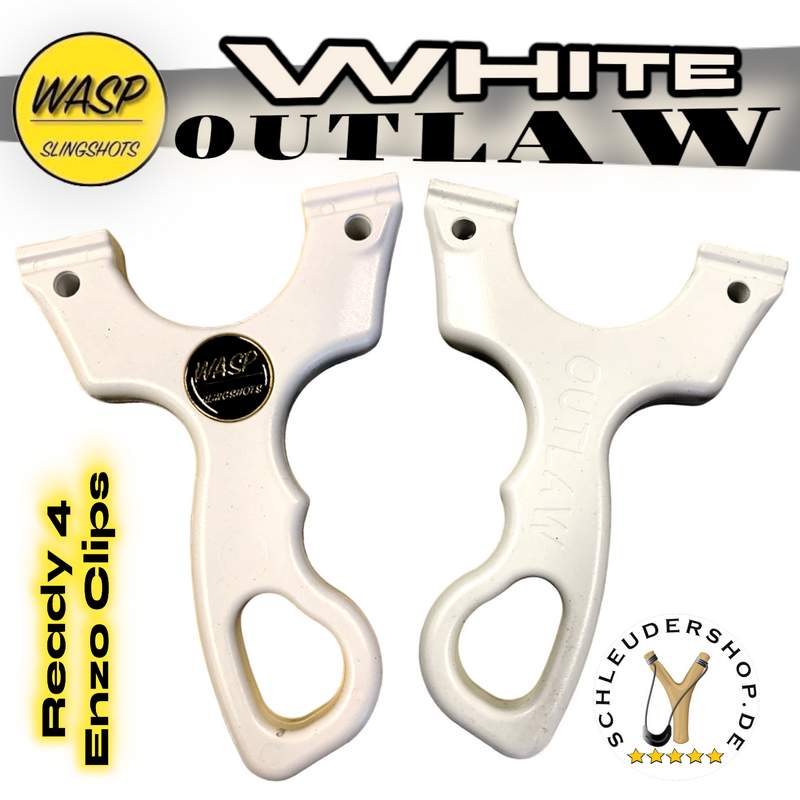 WASP Outlaw White Slingshot OTT New Steinschleuder Zwille Fletsche Sportschleuder kaufen