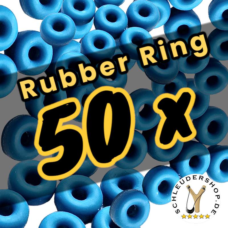 50 Rubber Rings blue Anbindematerial Steinschleuder Round Head Fork Zwille