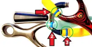 Rubber Ring Bandbefestigung Rundkopfgabel Steinschleuder Feihu Fork Tiger Fork Stahlzwille RKSZ