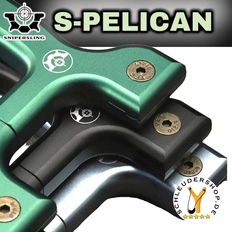 S-PELICAN Snipersling Slingshot Alu Steinschleuder Zwille Sportschleuder Details