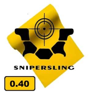 Snipersling Yellow 0.40 Sportschleuder Latex Flachband Slingshot Rubber