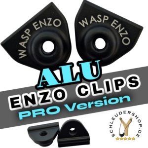 WASP ENZO PRO Clips Alu Steinschleuder Zubehör Slingshot Clamps