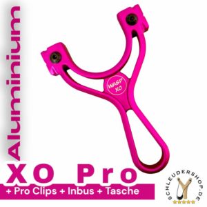 WASP UniPhoxx XO Pro Aluminium Purple mit Pro Clips Steinschleuder Slingshot