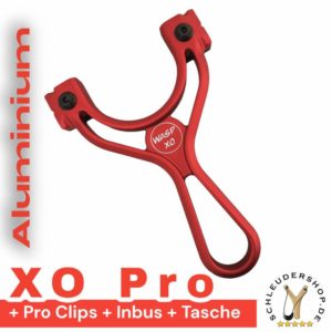 WASP UniPhoxx XO Pro Aluminium Red mit Pro Clips Steinschleuder Zwille