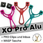 WASP UniPhoxx XO Pro Aluminium mit Pro Clips Steinschleuder Slingshot