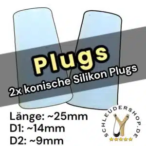 Plugs Silikon Plugs für Steinschleuder Zwille Dankung Bandbefestigung (1)