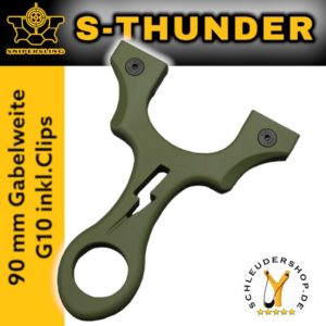 Snipersling S-Thunder G10 Steinschleuder mit Clips