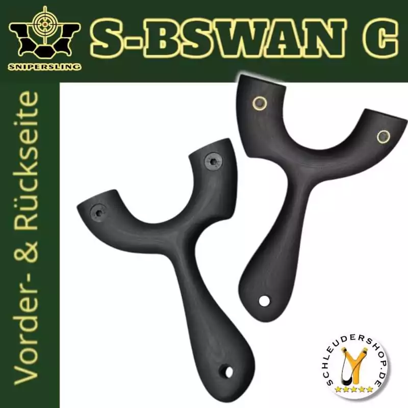 Snipersling-S-BSWAN-C-G10-Steinschleuder-mit-Clips-Sportschleuder-Zwille